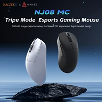 AJAZZ NJ08 MC PAW3311 Ratón inalámbrico de tres modos tipo ABS 24000DPI 300mAh RGB 1000Hz para juegos/uso en la oficina/Windows/Mac
