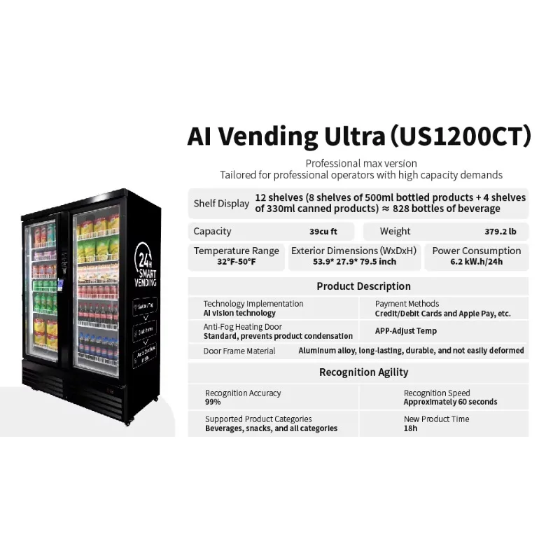 HAHA Smart Ultra AI-Powered Drink Candy Vending Machine Remote Management High Capacity Candy AI Vending Machine .