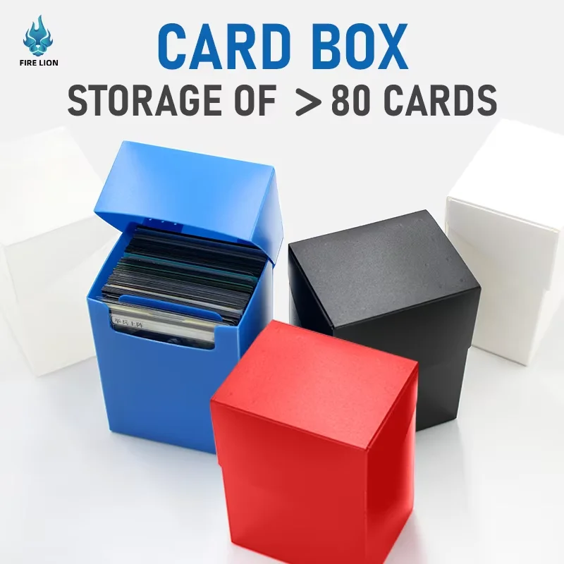 

Trading Card Deck Box Standard Size Durable Sturdy Card Storage Container Collectible Game Card Box Holds 80+ Cards