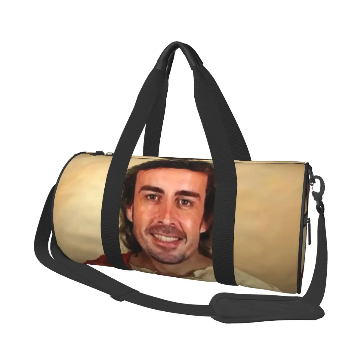

Fernando Alonso Jesus Large Duffle Gym Bag Multi-Functional Duffle Travel Bags Handbags Fitness bag