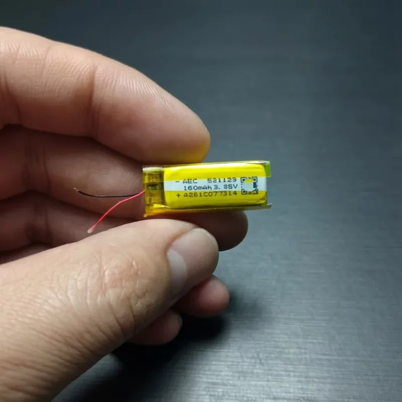 521129 3.85V 160mAh Rechargeable Li-polymer Battery Replacement for Shokz AS800 AS803 AS820 AS660 AS810 Bone Conduction Earphone