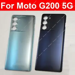 Szklana pokrywa obudowy baterii do Motorola Moto G200 5G Tylna obudowa baterii Pokrywa obudowy