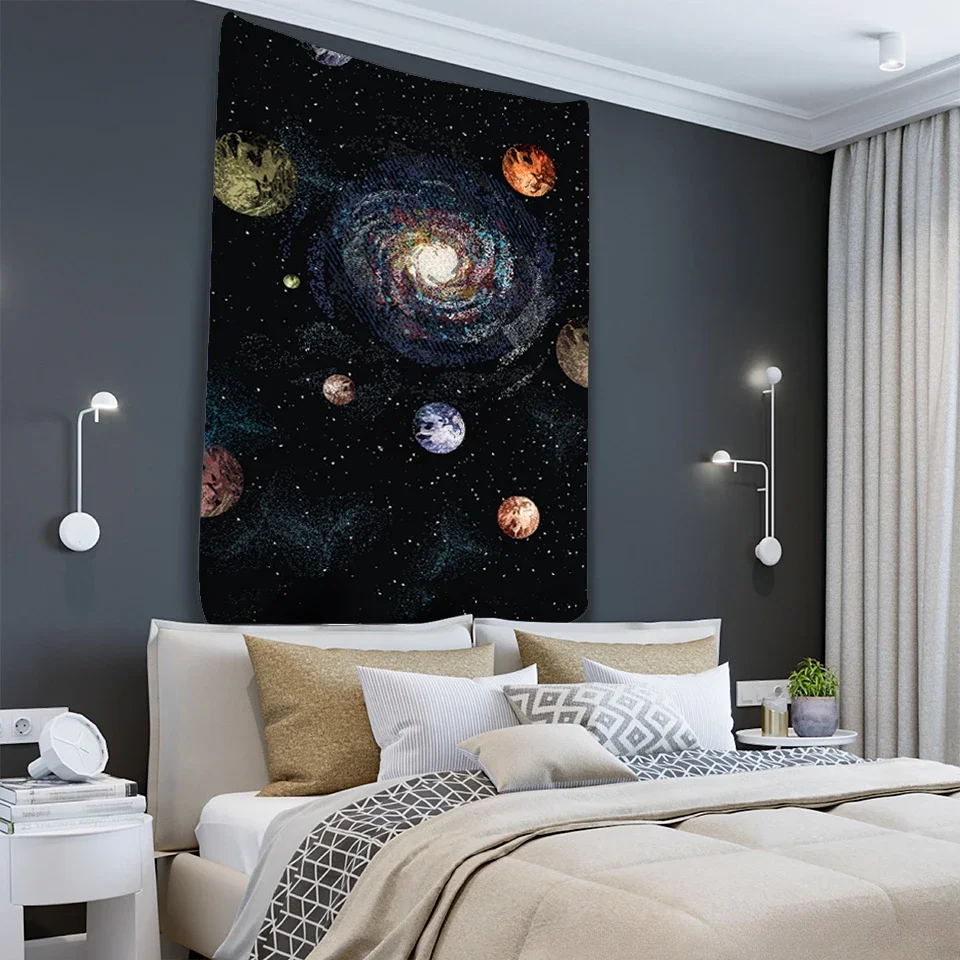 Universe Space Nebula big art tapestry printed wall covering psychedelic wall hanging beach towel mandala thin blanket yoga