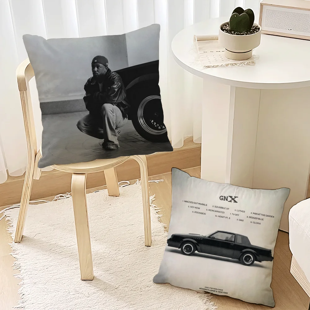 Kendrick Lamar GNX Pillow Case For Sofa Bedroom Living Room Office Bedside Table Backrest Cushion Printing Square