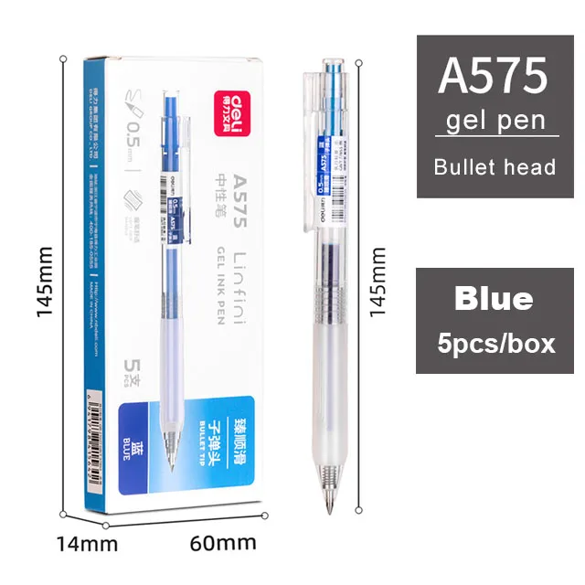 Deli 0.5mm Retractable Gel Pens (Pack)