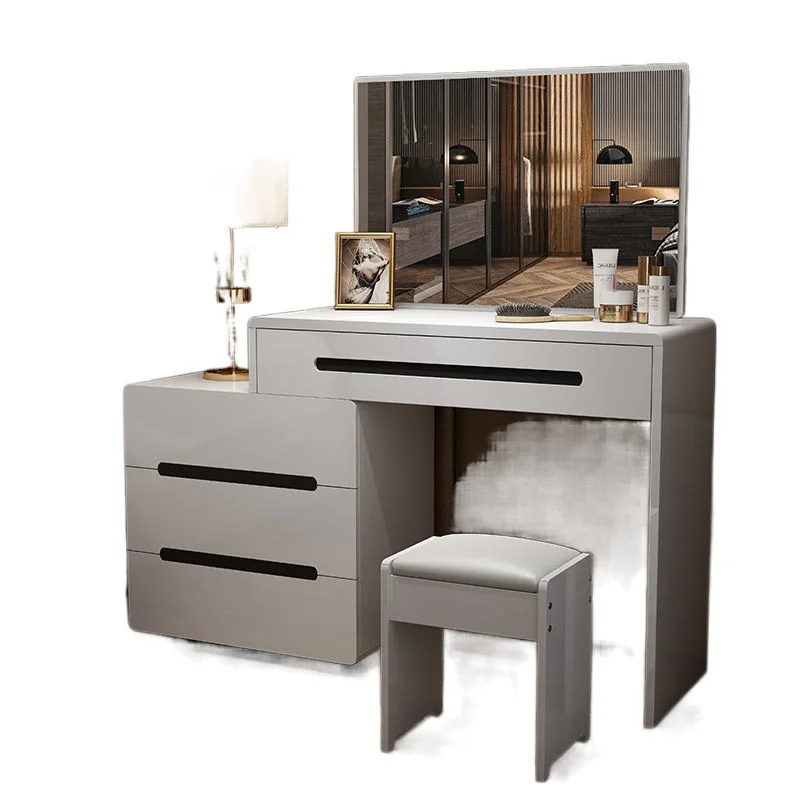 

Dresser Bedroom Modern Simple Makeup Table Multifunctional Storage Retractable