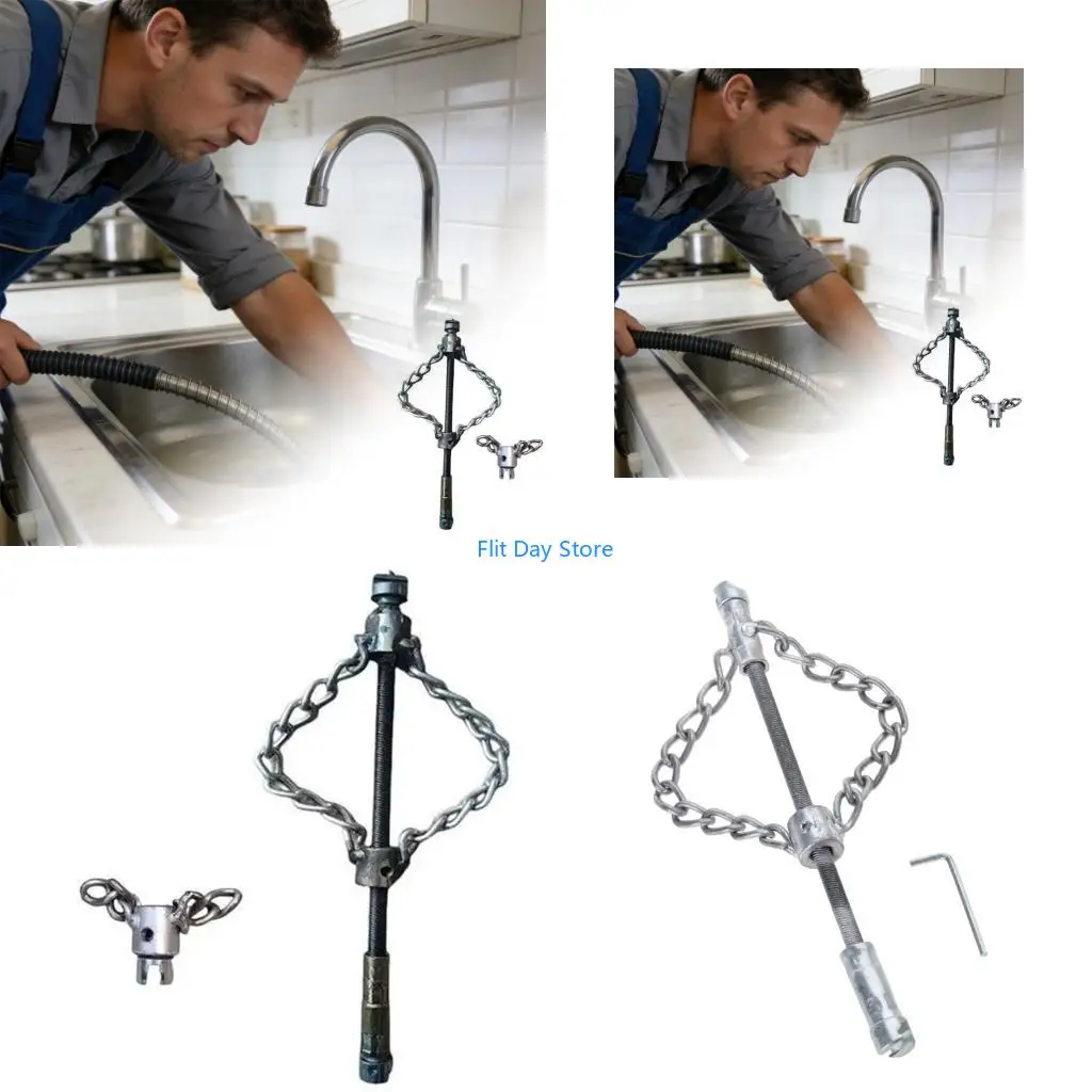 F92C Durability Steel Flexible Shaft Sewer Descaling Tool For Handheld Drill Use
