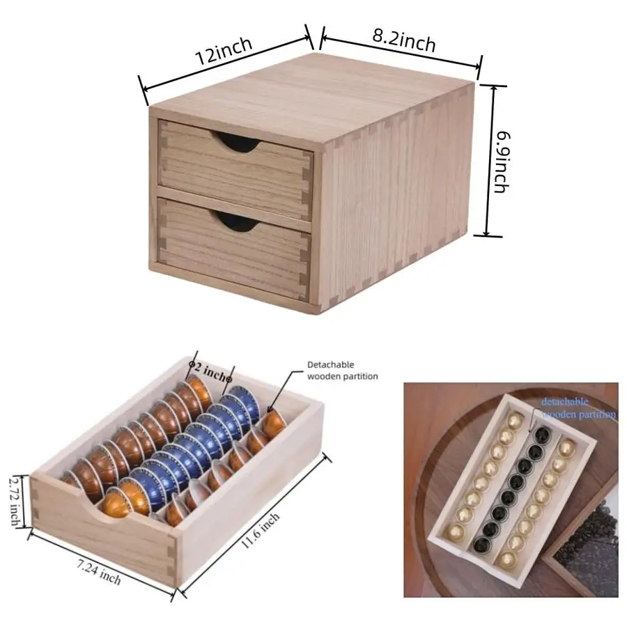 

Holder for Coffee Brew Kitchen Machine Stand Shelf Contertop Serve Coffee Station and Pod Capsule Storage Organizer for Home De