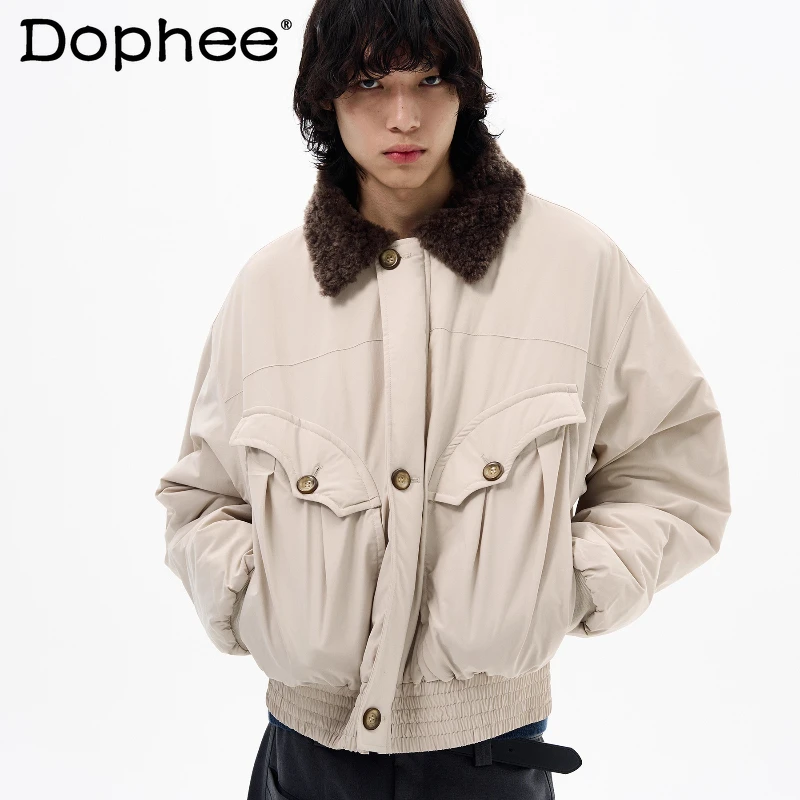 سترات رجالية بتصميم جيب كبير على الطراز الأمريكي سترات رجالية لخريف 2025 معاطف أنيقة جديدة ذات طية صدر السترة سترات مبطنة ذات أدوات راقية #1