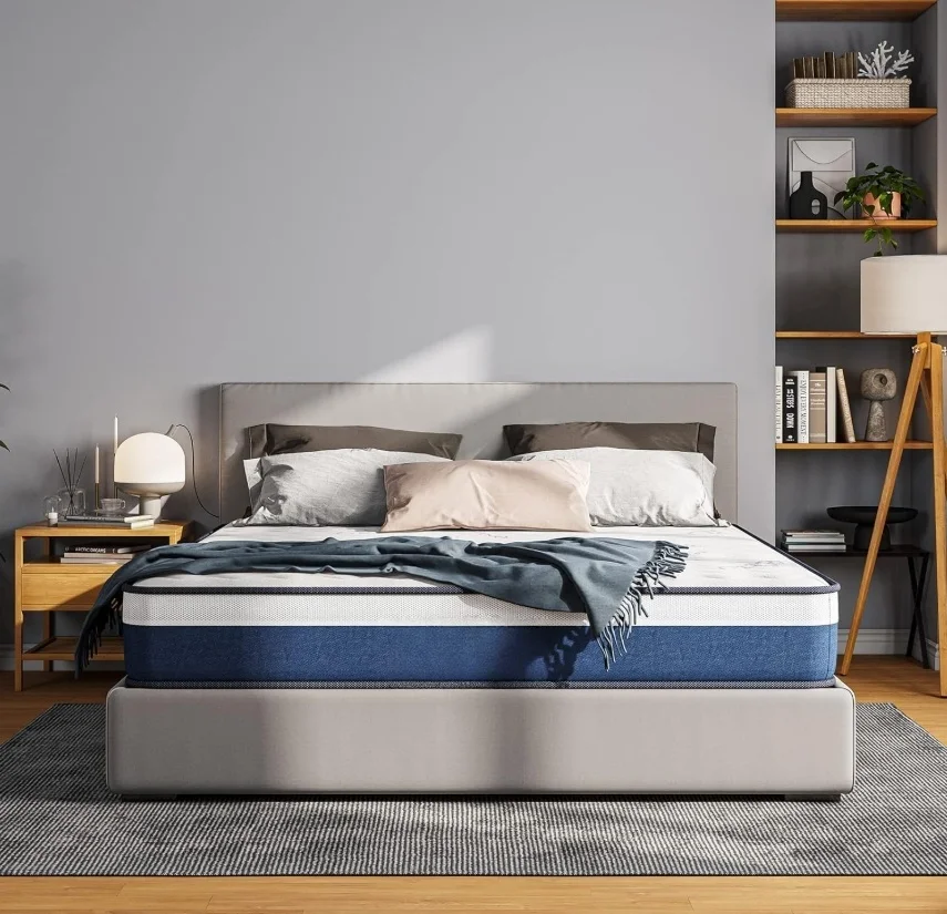 High Quality Hotel Bed Mattress Full Size King Luxury Pocket Spring High Density Gel Memory Foam for Bedroom Application