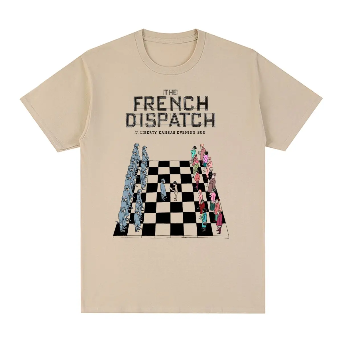 The French Dispatch  Timothee Chalamet Wes Anderson Vintage T-shirt Movie Poster Cotton Men T shirt New Tee Tshirt Womens Tops