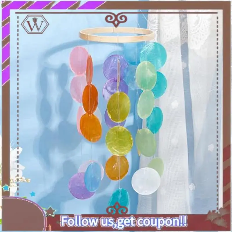 (New)-2Set 2Inch Round Sliced Capiz Shell Disc Sea Shell Coin Bead Connector With 1.5Mm Dual Holes For Crafting
