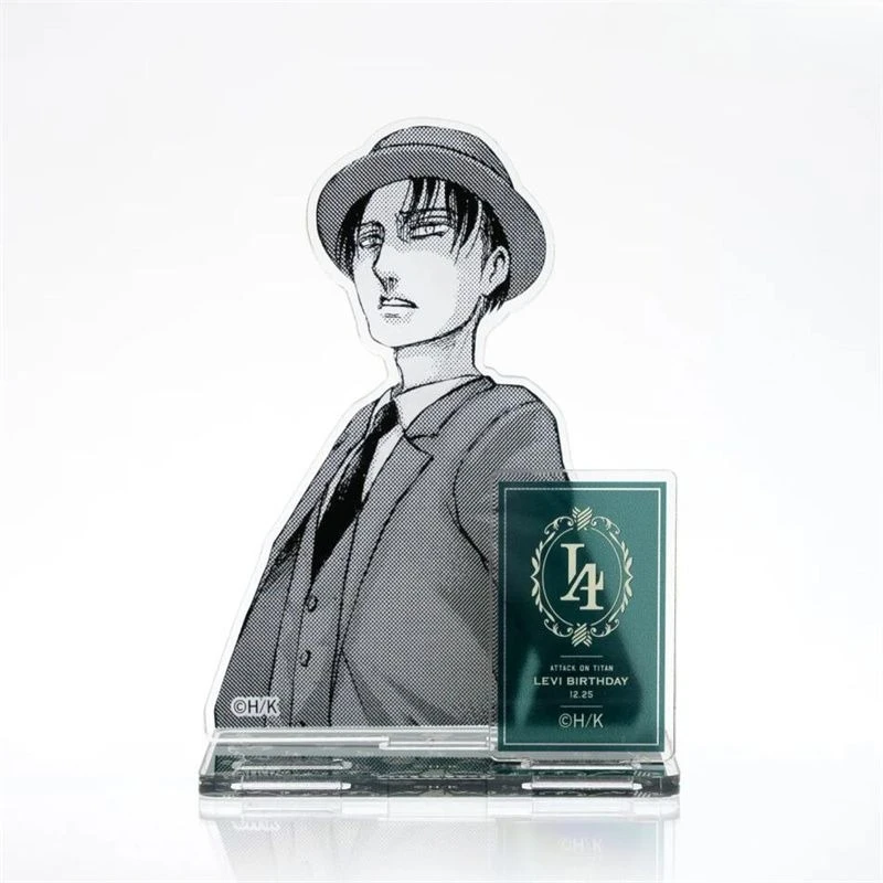 Ataque em titã levi ackerman figura acrílica anime eren suporte modelo boneca ornamentos de mesa exibição estátuas coleção modelo brinquedos