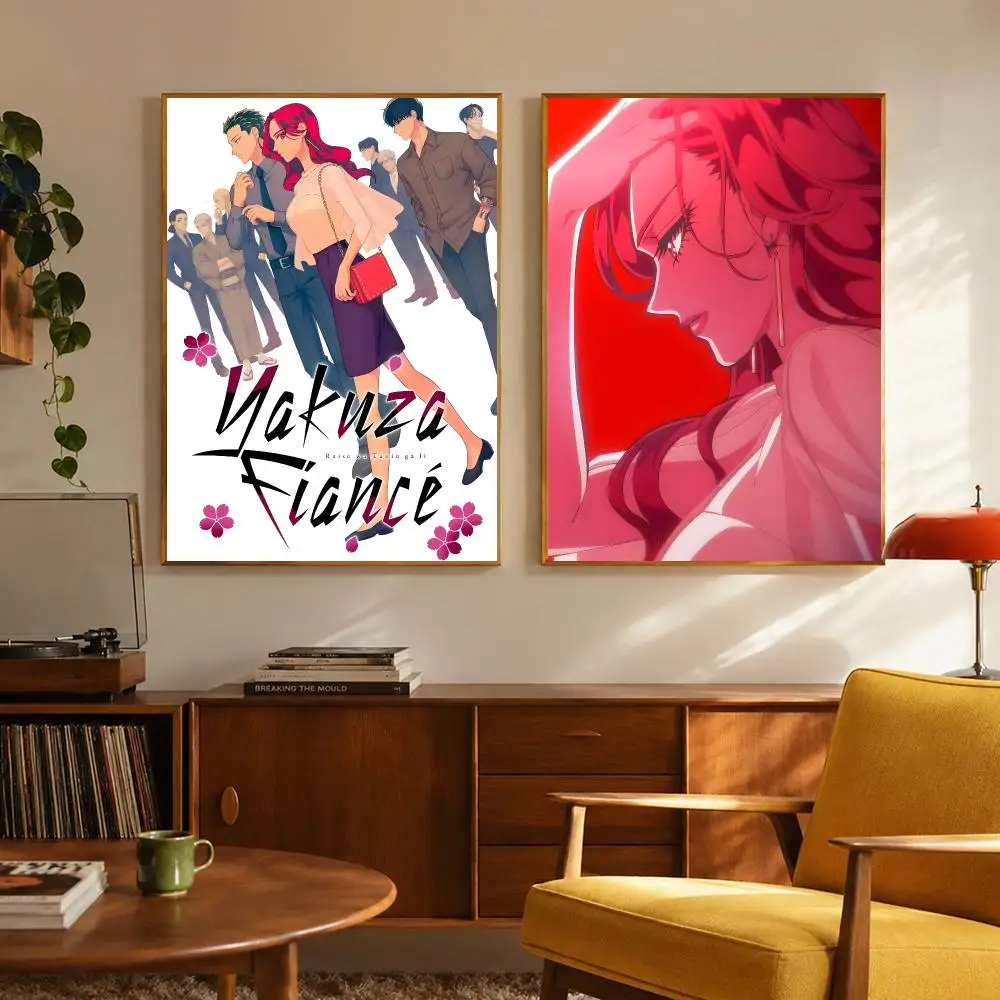 Romance Anime Yakuza Fiance Poster Digital Solvent Print Waterproof PP Fade-Resistant Wall Art Room Decor Gift