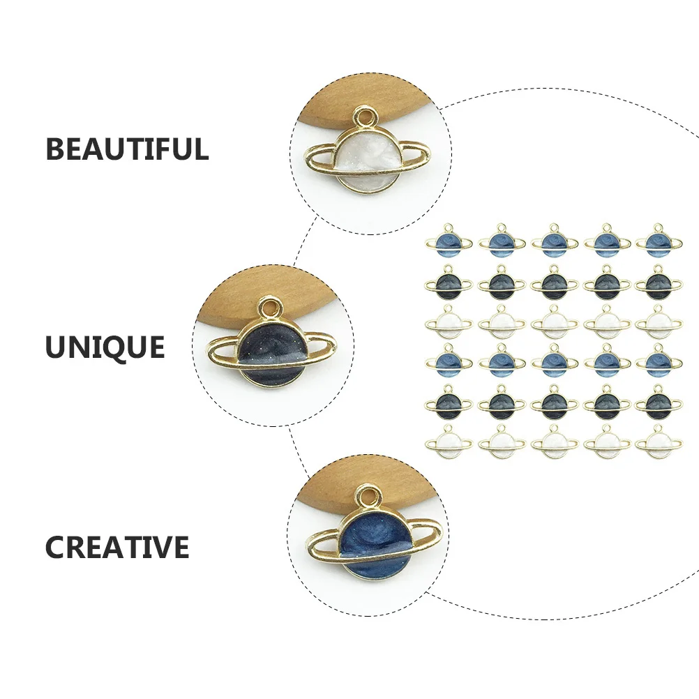 

60 шт., подвески из эмалированного сплава с планетой, подвески для самостоятельного изготовления ювелирных изделий, ожерелье, браслет, серьги, аксессуары, подвески для ожерелья