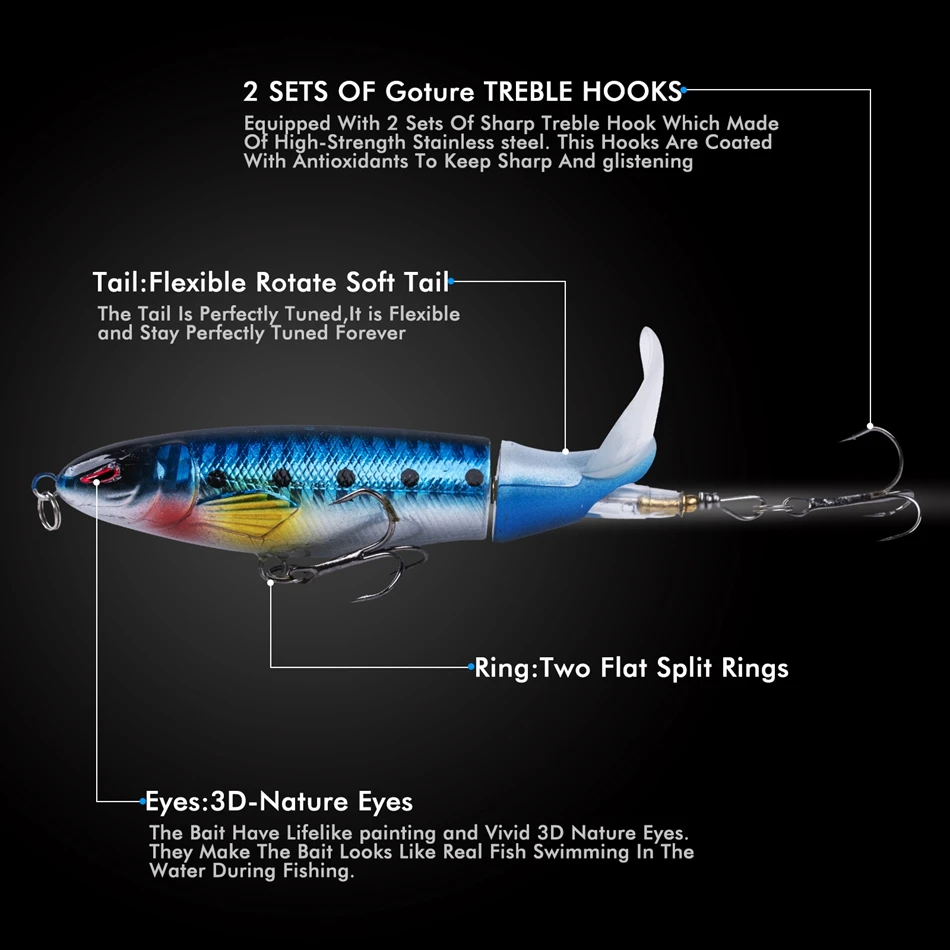 Goture Whopper Popper – Cebo topwater para lucio 10-14 cm - imagen 2