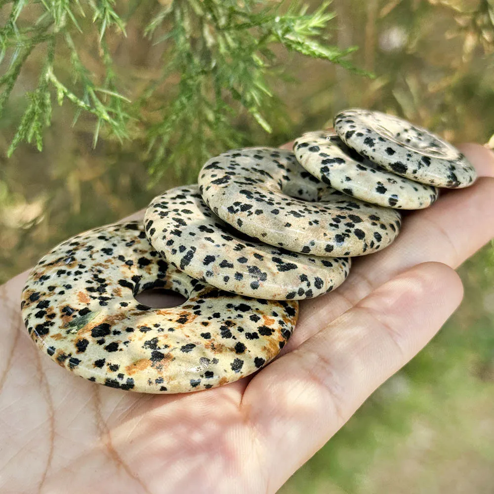 الطبيعية الدلماسية جاسبر دونت خواتم حجر الخرز ل عقد دي اي واي سوار قلادة صنع المجوهرات الاكسسوارات الخرز 30/40/50 مللي متر