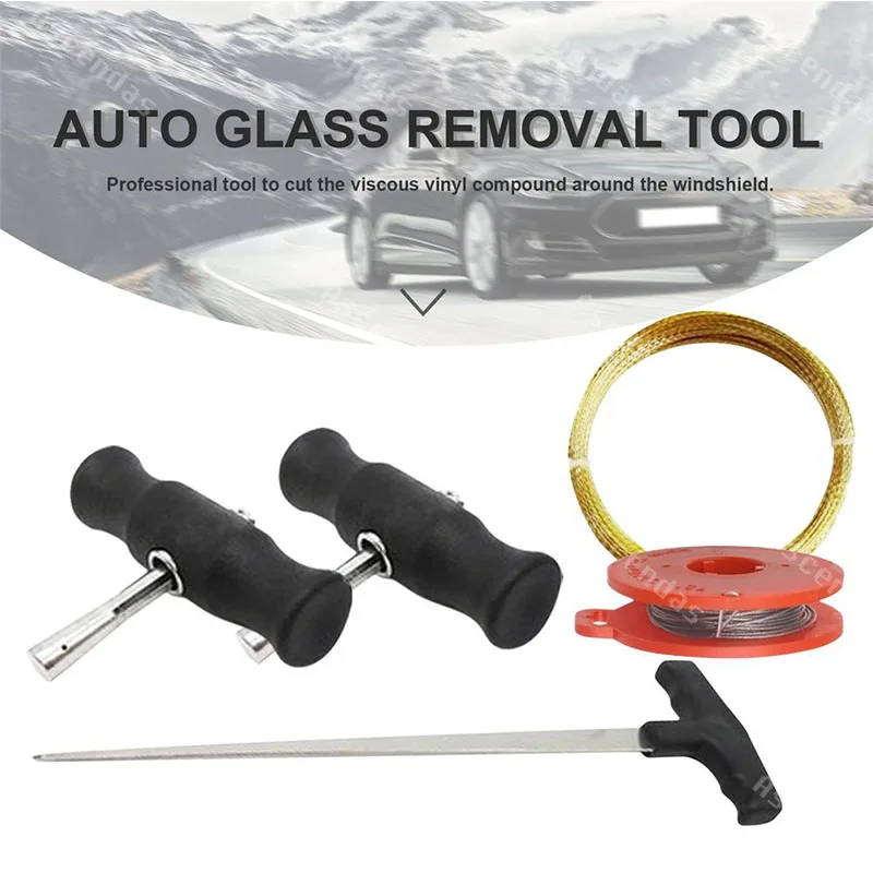 1 Set of Newest Auto Windshield Removal Tools Automatic Windshield Removal Knife Blade Kit Repair Hand Tools Windshield Cutter S