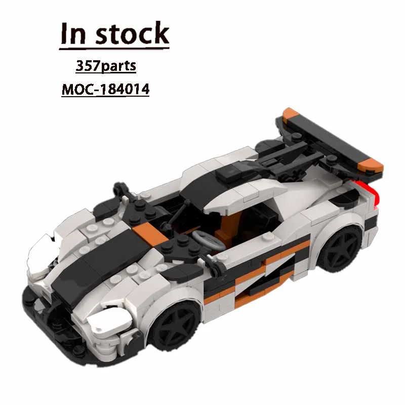 MOC-184014 نموذج مكعبات بناء سيارة سباق رياضية كلاسيكية جديدة، 357 قطعة، هدية لعبة عيد ميلاد وعيد الميلاد للأولاد والكريسماس #2