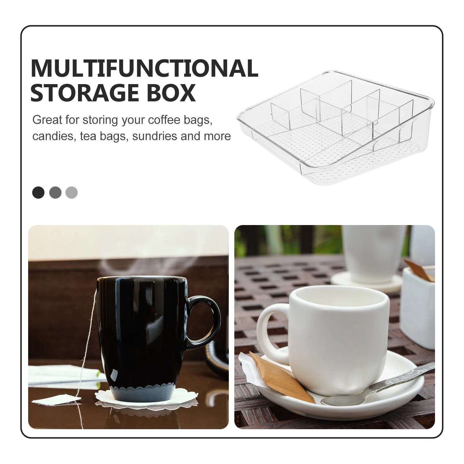 

Sturdy Desktop Tea Bag Storage Box Organizer Coffee Bag Holder Sugar Packet Container For Home Coffee Shop Pet Packet