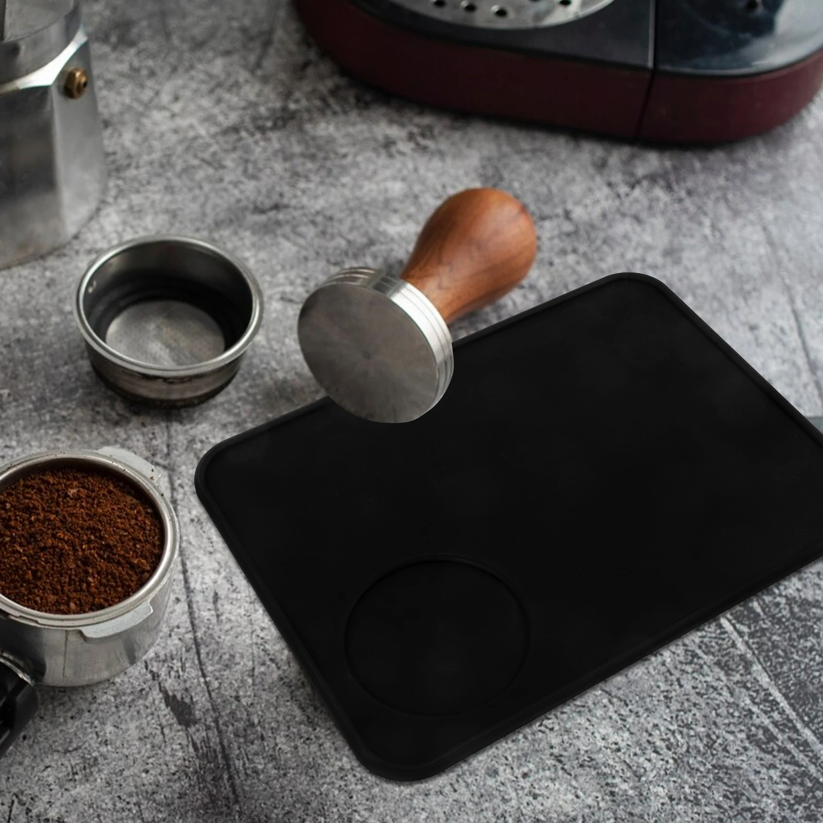 

Coffee Pressed Pad Silicone Espresso Tamper Mat Maker Tamping Machine Anti Slip Sturdy Practical Lightweight Kitchen Bar