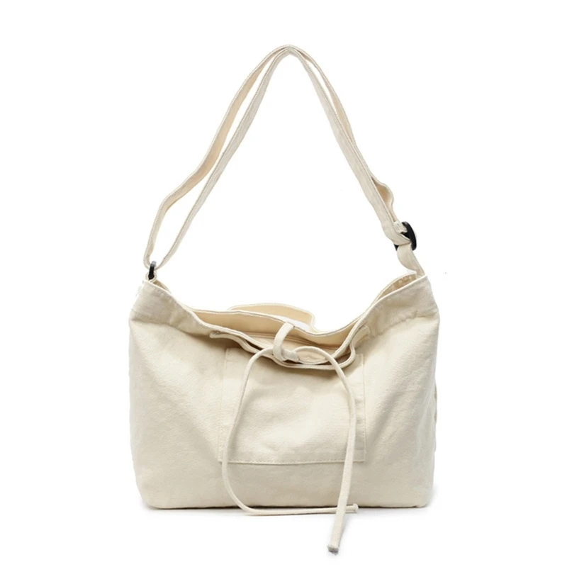 

E8FB Women Bag Canvas Crossbody Bag Large Capacity Shoulder Bag Shopping Bag School Bag Trendy Bag for Everyday