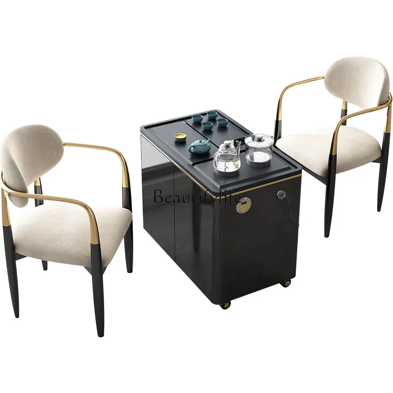 

ls 18-*Movable tea table tea cart sofa balcony small simple household light luxury tea cabinet with wheels