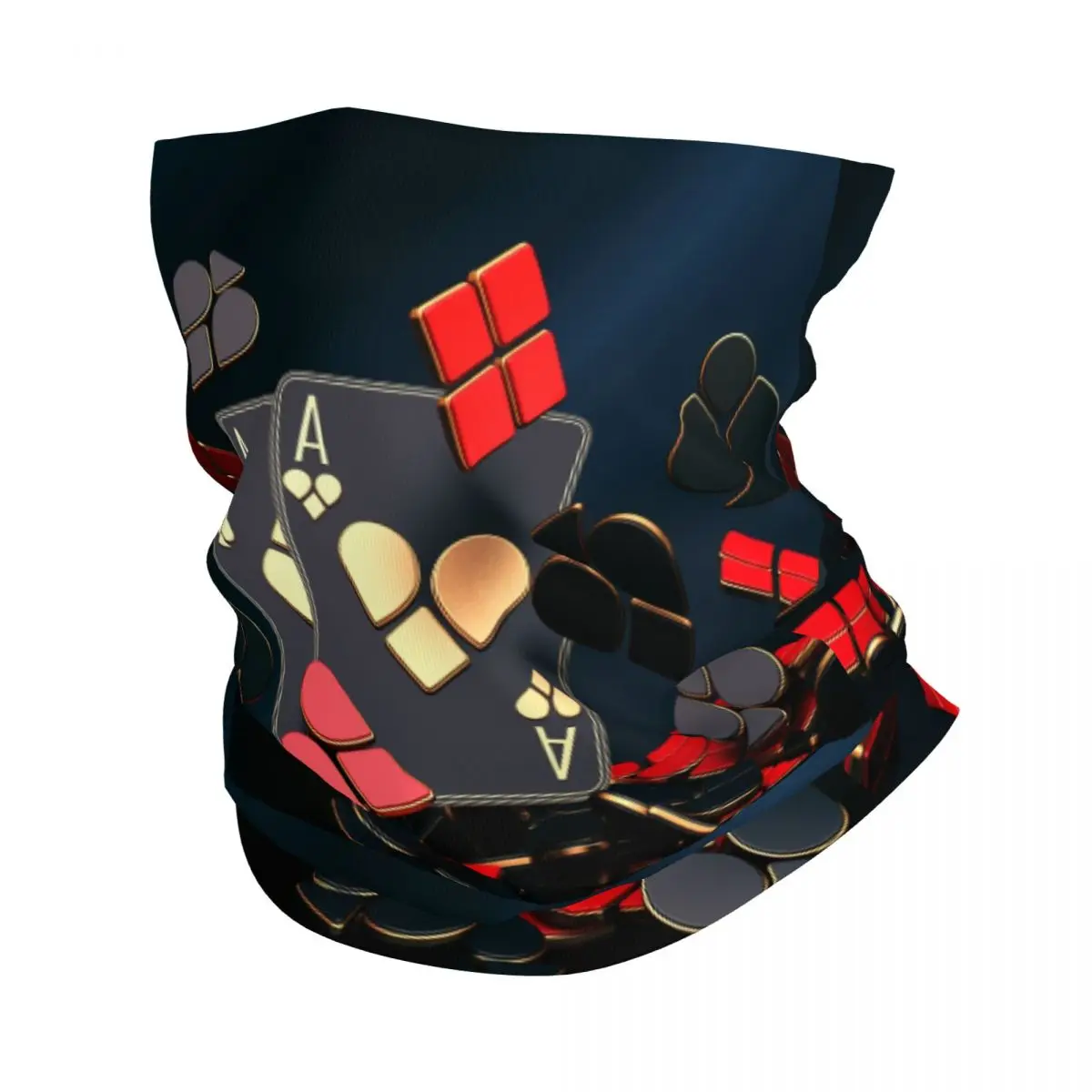 Dice Poker Scarf Neckerchief Neck Face Mask Polyester