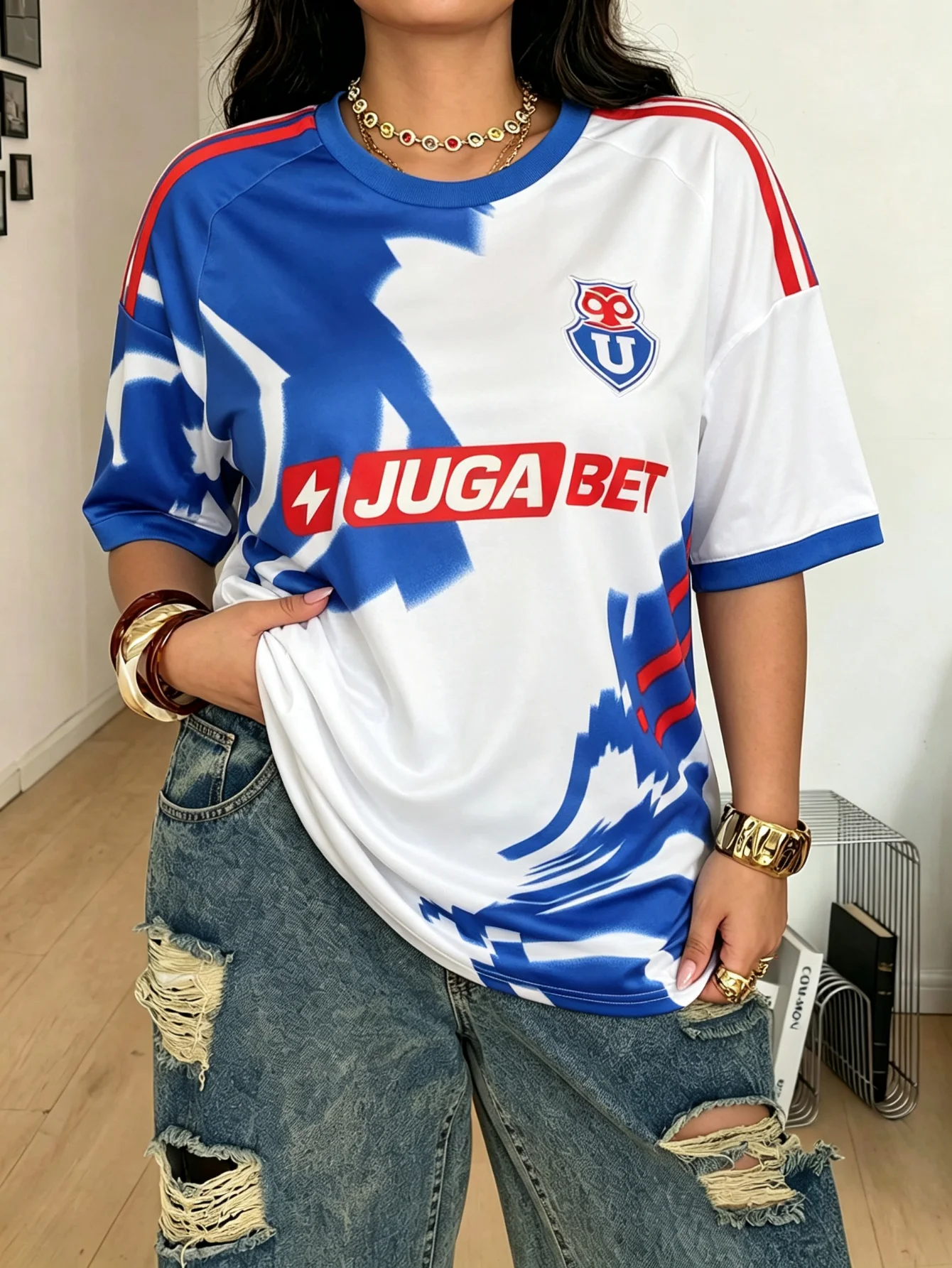 2026 University of Chile Football Jersey Men Women Summer Sports Oversize T-shirt Breathable Quick Drying Streetwear Clothing