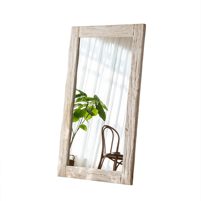 Wabi Sand retro solid wood full body mirror against the wall floor mirror entrance living room clothing store