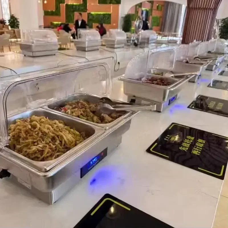 Hotel Restaurant Catering Electric Chafing Dish Buffet Set Stainless Steel Chafing Dishes Heating Display New Kitchen