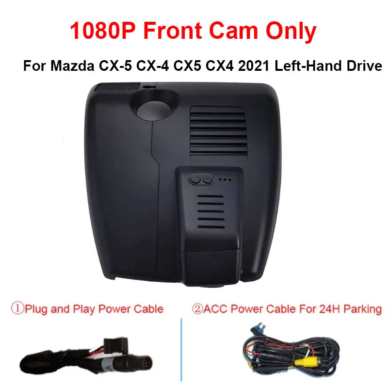 4K Voor- en Achteruitrijcamera Wifi Dash Cam Voor Mazda CX-5 CX-4 CX5 CX4 2017-2023 Linksgestuurde, Plug En Play Auto DVR APP Controle