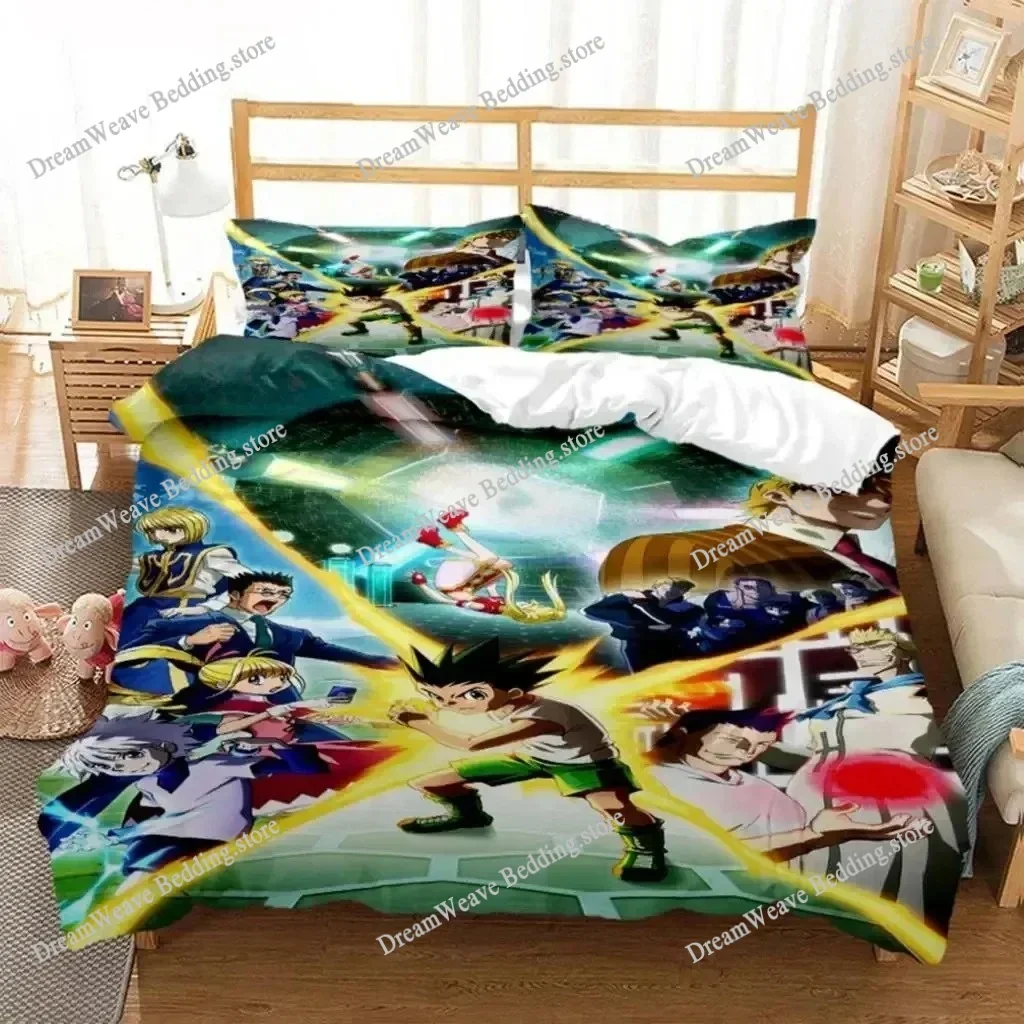 

New Hunter × Hunter Bedding Set Single Twin Full Queen King Size Bed Set Adult Kid Bedroom Duvet Cover Sets 3D Print Anime Bed74