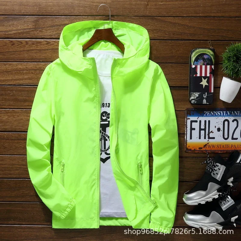 

New Men's Fashion Sun Protection, Breathability, Quick-drying Zipper Men's Windbreaker, Sportswear, Outdoor Casual Men's Top