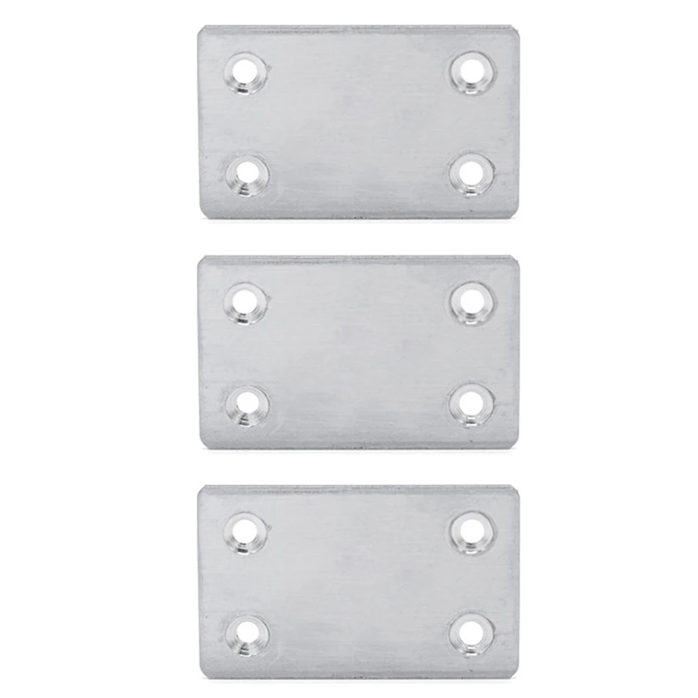 4Pcs Stainless Steel Corner Code Connector Flat Sheet Furniture Connectors Board Plane Connection Smooth Corner Design Beautiful