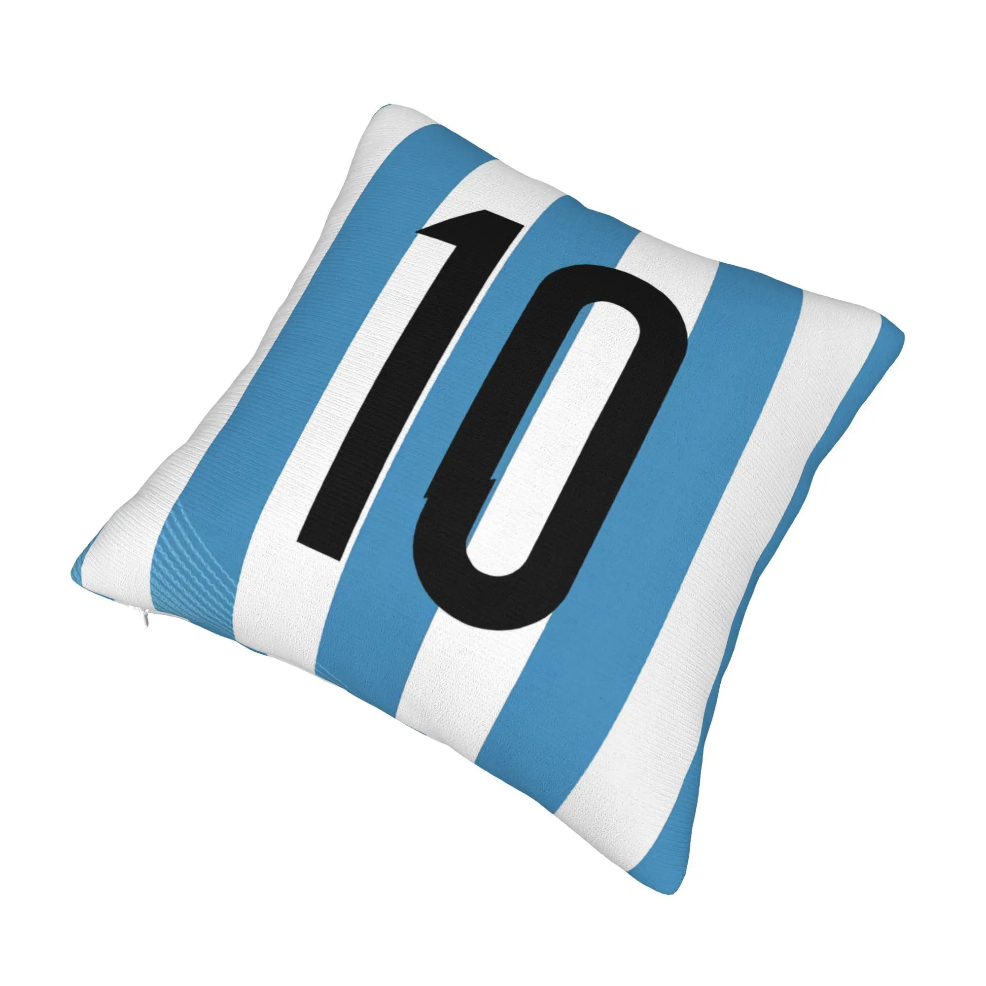 1pc Number 10 Soccer Throw Pillow Cover, Decorative Cushion Case for Sofa Couch