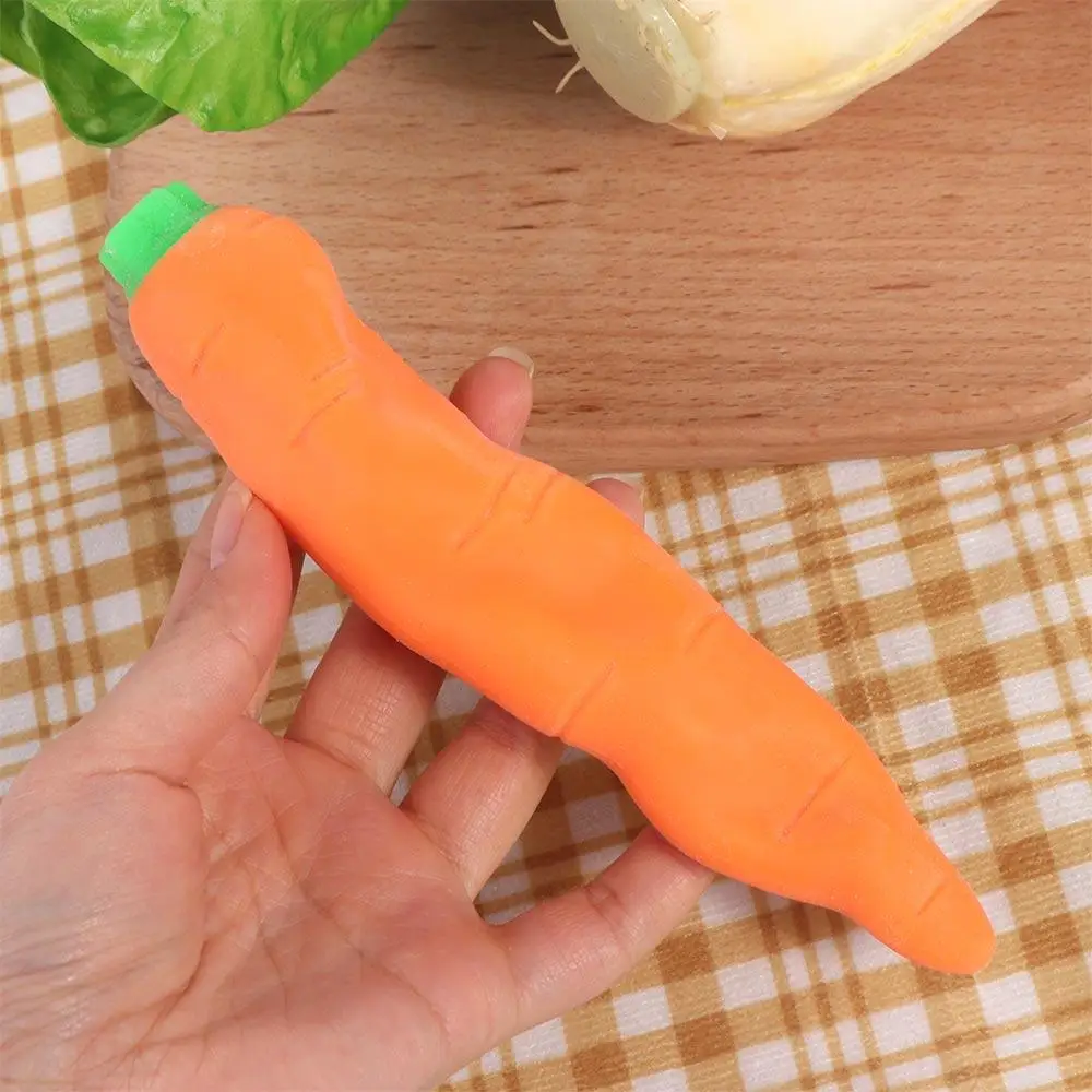 Anti Pressure Toy Vegetable Carrot Pinch Toy Carrot Orange Carrot Squeezing Toy Creative Memory Sand Children Toys