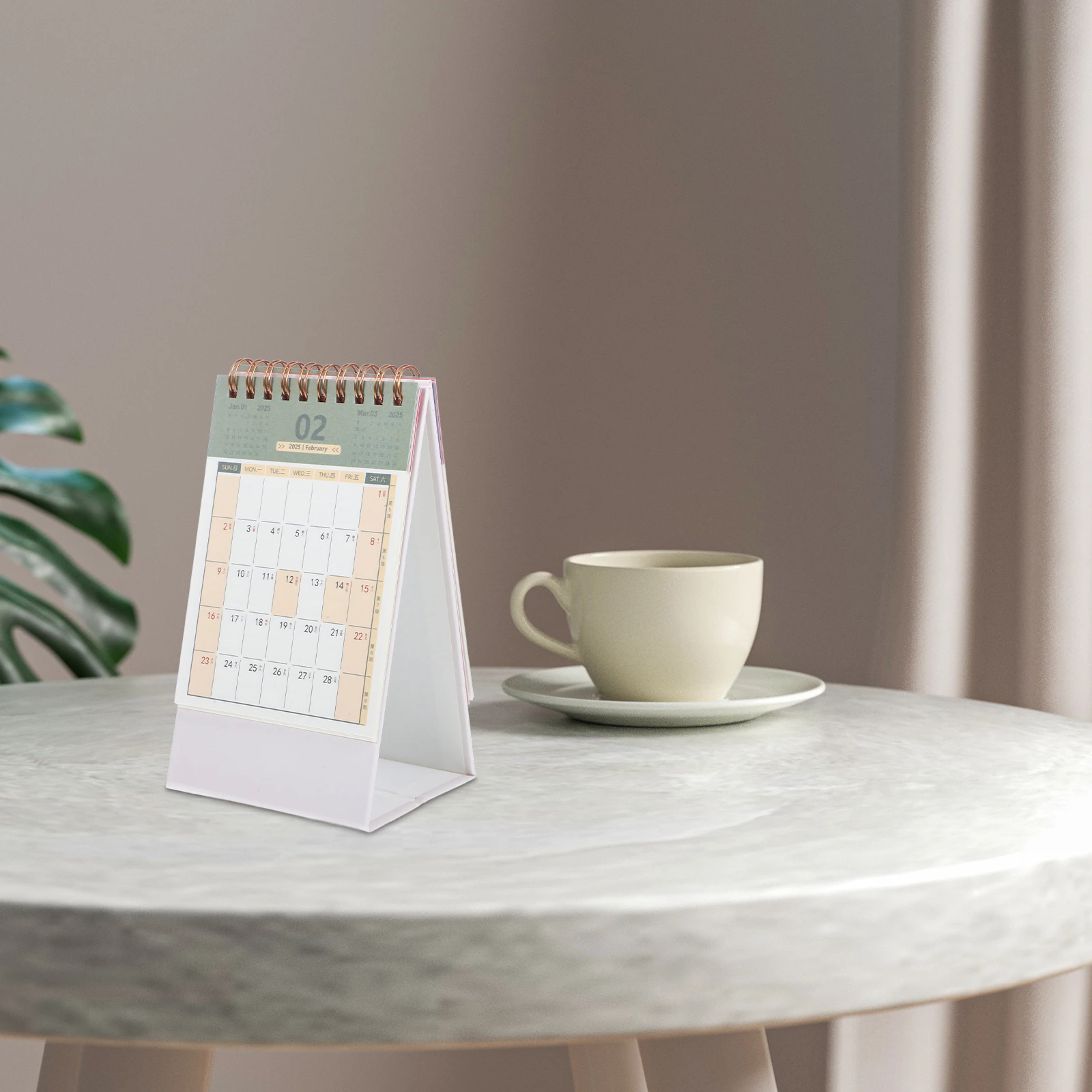 

Simple Calendar Small Desk Standing Aesthetic Mini Desktop Monthly Academic Daily Use Portable Decorative Household Office