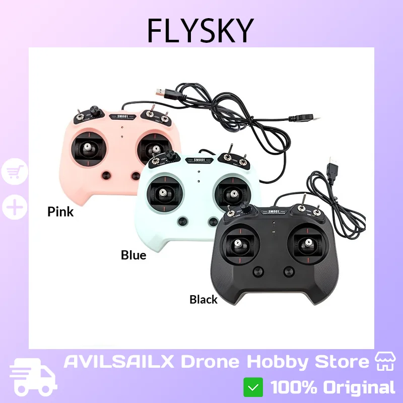 Flysky FS-SM001 6/8 Channel Simulator Remote | Compact Sleek Design | FPV Drone