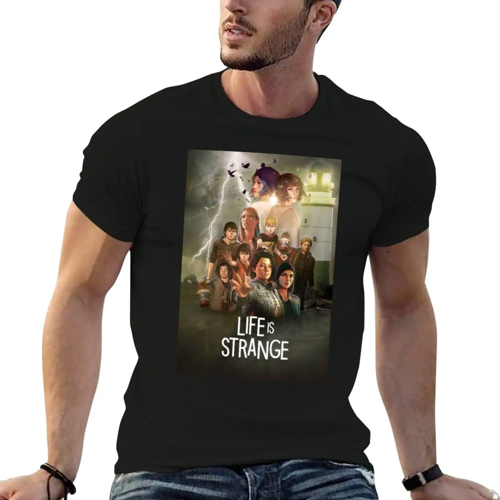 Life is strange cinematic movie T-Shirt Short sleeve tee vintage anime shirt funny t shirts men