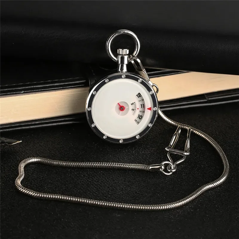 

Black/Silver Turntable Dial Pocket Watch Quartz Black Pendant Snake Chain Clock for Men Women Creative Timepiece Gifts