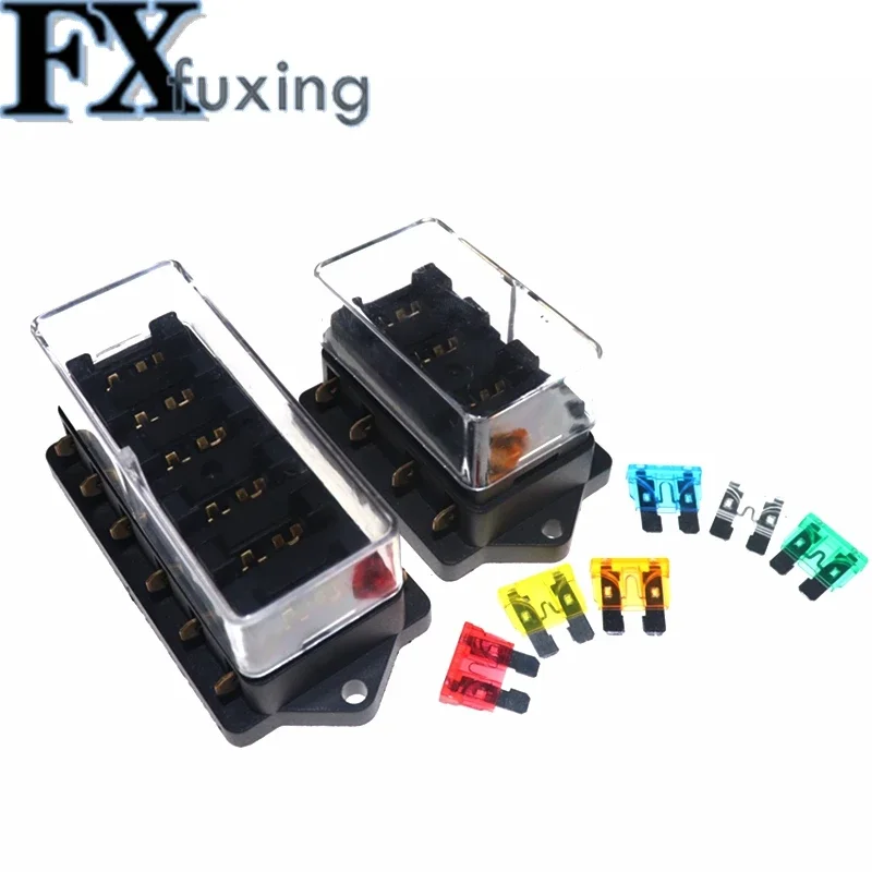 

1pcs 4 Way 6W 8W 5W 10 Way Circuit StandardATO Blade Fuse Block Box DC 12V/24V Car Holder Fuse Holder No Fuse Fusivel Automotivo