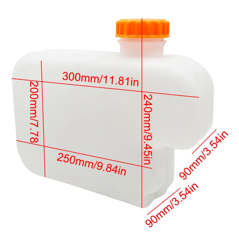 4.5L Capacity Plastic Car Fuel Oil Tank Car Truck Parking Heater Oil Petrol Storge Fuel Tank Motorcycle Oil Canister W/ Bracket