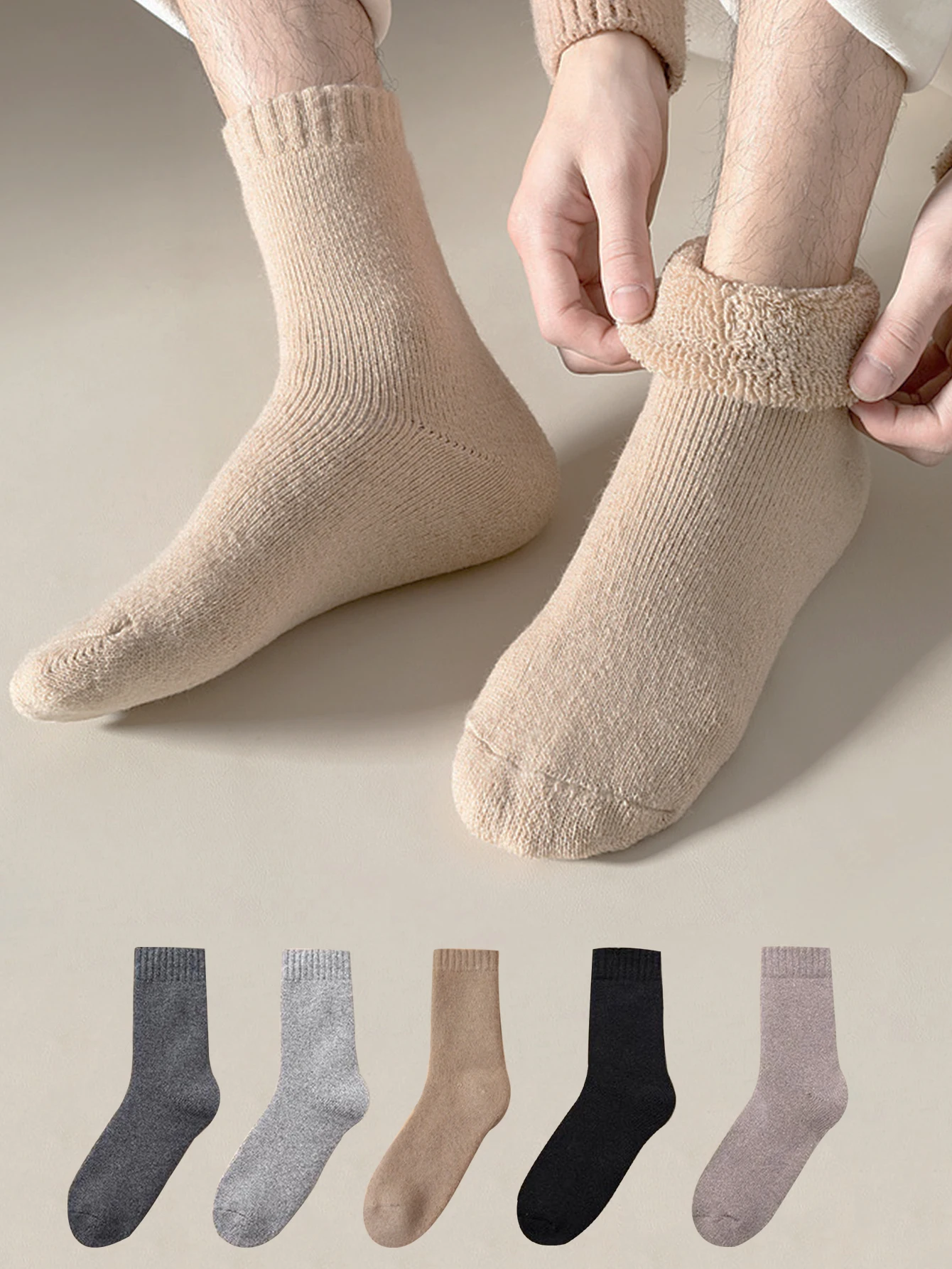 New winter warm women's wool socks women's socks super thick solid color socks Merino wool socks anti cold snow loop socks