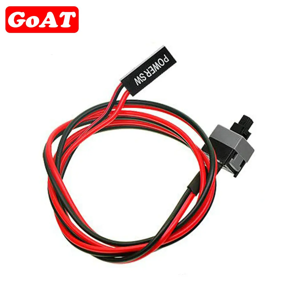 10pcs/lot Power Button Switch Cable for PC Switches Reset Computer Power Momentary Automatically Reset Push Button SW