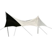 Lightweight Hammock Sun Shelter Shade Tent Tarp Awning Canopy with Poles and Stakes for Outdoor Camping Hiking Backpacking Picni