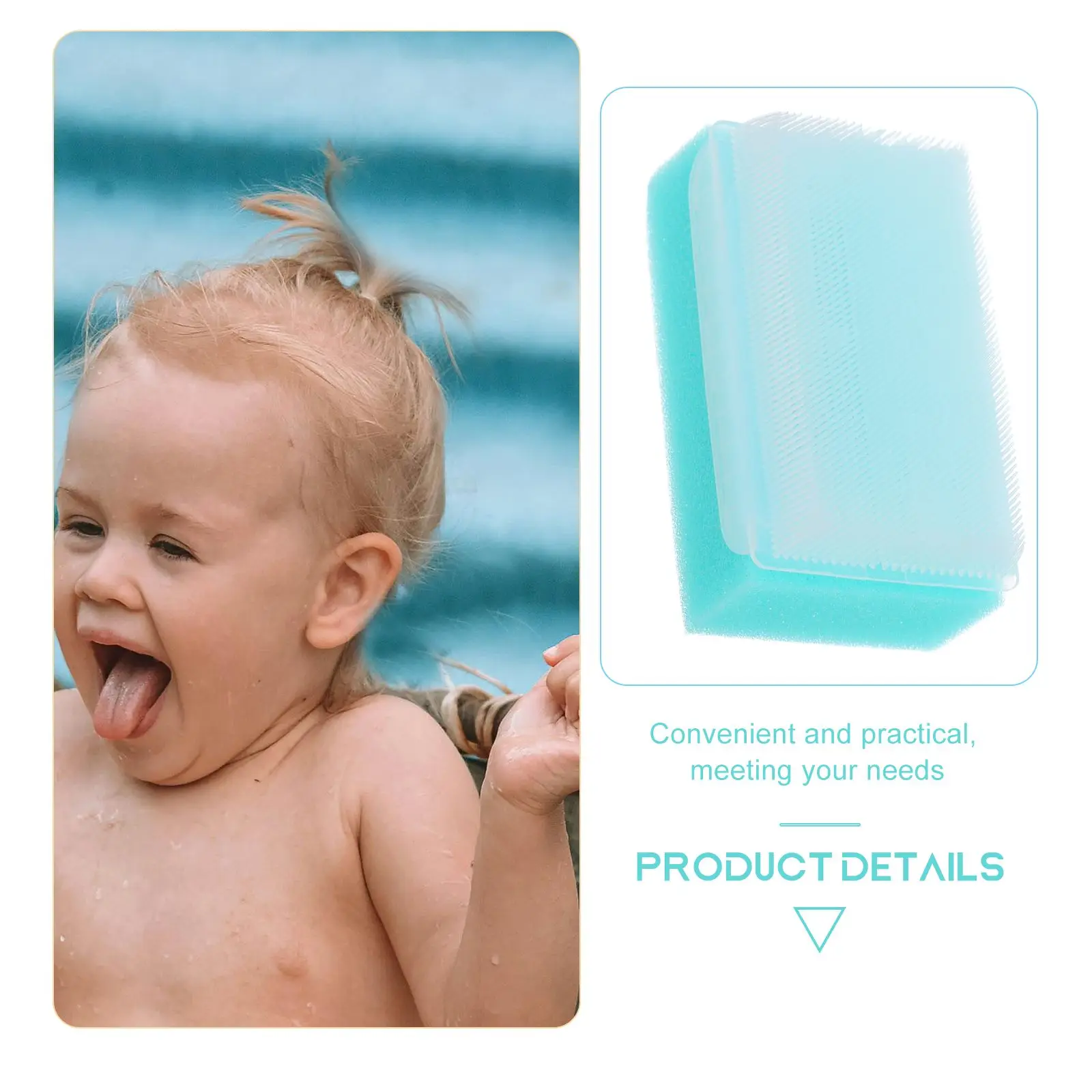 Sensory Training Device Baby Bath Sponge Scrubber Brush Cradle Cap Newborn Safe Materials Portable Daily Routine Sensory