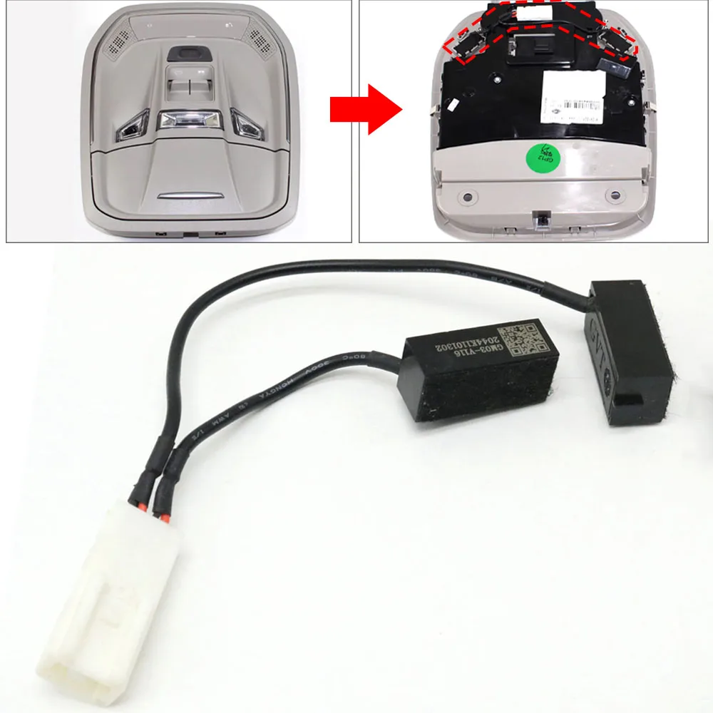 

Mic Reading Light 7911105XKN04A Microphone Reading Lamp Cable Plug For Great Wall Haval Dargo F7 F7x Tank 300 Jolion H6