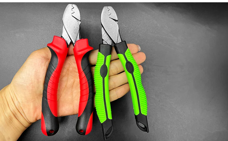 ShareShark Multifunktionale Köderzange Aluminium- und Kupferrohr-Crimpzange Angelwerkzeug Grün Kann mit einem Trageband Ausgestattet Werden – Detail 9