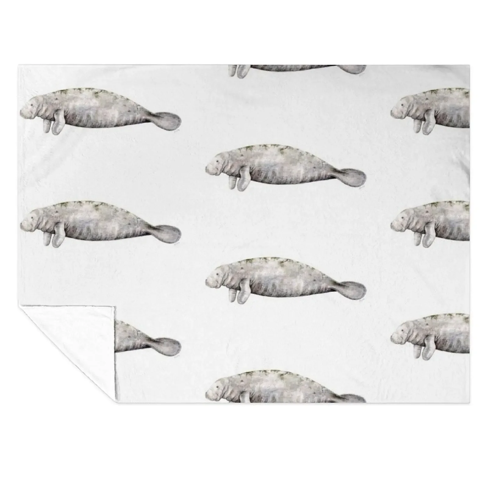 

Manatee Throw Blanket Travel Heavy Moving Bed linens Blankets